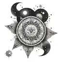  horoscopes combine sun at cancer, ascesdant at Leo, venus at gemini  tattoo design idea