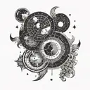  horoscopes combine sun at cancer, ascesdant at Leo, venus at gemini  tattoo design idea