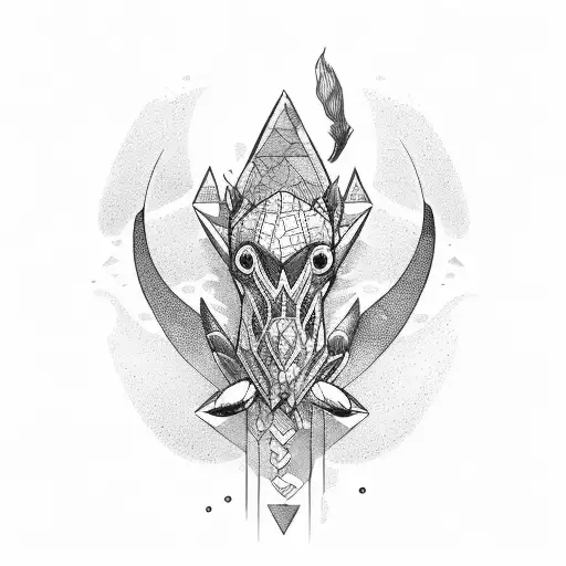 sombra de orca bajo el mar tattoo design idea