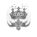 Prince crown  tattoo design idea