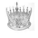 Prince crown  tattoo design idea