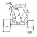 alcohol addiction tattoo design idea