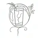 alcohol addiction tattoo design idea