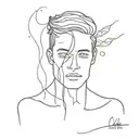 alcohol addiction tattoo design idea