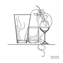 alcohol addiction tattoo design idea