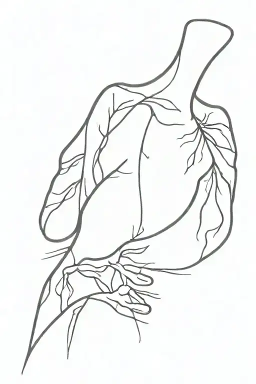 collapsed right lung, fractured left collar bone tattoo design idea