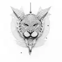 luna y reloj de arena  tattoo design idea