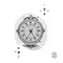 luna y reloj de arena  tattoo design idea