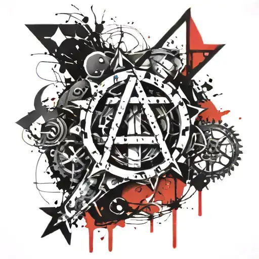 anarchy symbol tattoo design idea
