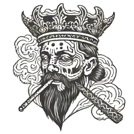jason vorheese smoking joint tattoo design idea