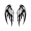 angel and demon wings tattoo design idea