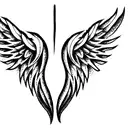 angel and demon wings tattoo design idea