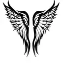 angel and demon wings tattoo design idea