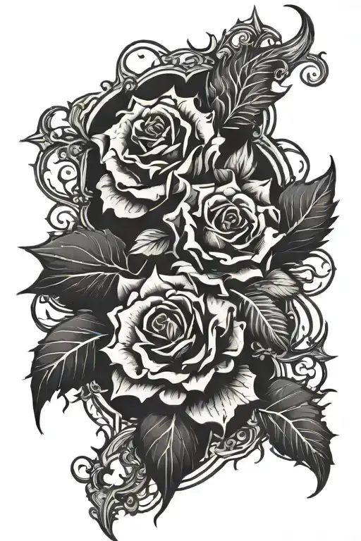 dark gothic style tattoo design idea