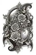 dark gothic style tattoo design idea