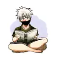 kakashi hatake blushing while reading an 18+ book tattoo design idea