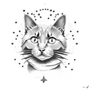 Cat with gun tattoo design idea
