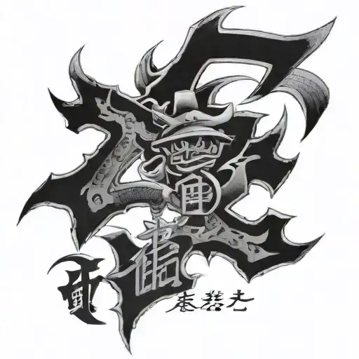 japanese letters in the triceps 担当する tattoo design idea