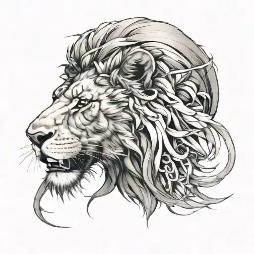 make a lion and scorpion composed put on my forearm the tattoo must be black not with color and make it kinda big tattoo design idea