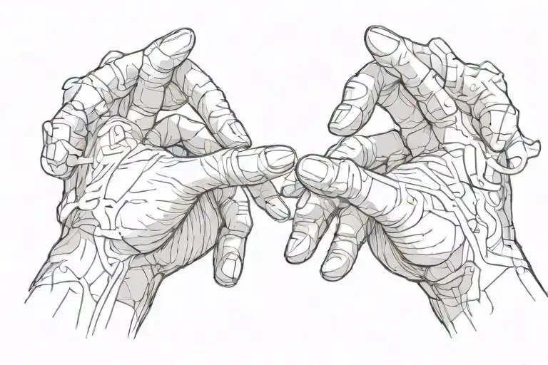Michelangelo hands touching tattoo design idea
