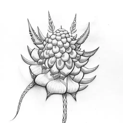 white Angelica  tattoo design idea