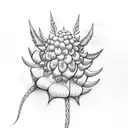 white Angelica  tattoo design idea