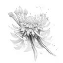white Angelica  tattoo design idea