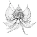 white Angelica  tattoo design idea
