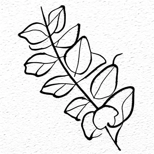 hydrangea watercolor splotches, black lines tattoo design idea