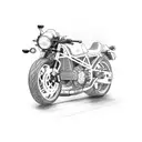 motorcycle with an construction engineer tattoo design idea