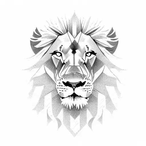 lion with Roman Catholic images  tattoo design idea