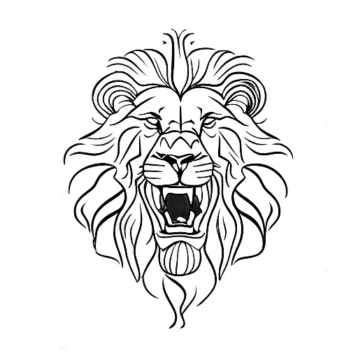 lion with Roman Catholic images  tattoo design idea
