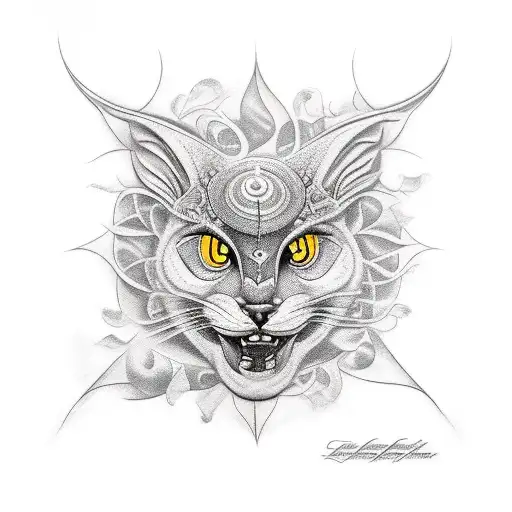 sol e lua tattoo design idea
