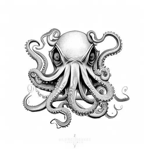 navy octopus  tattoo design idea