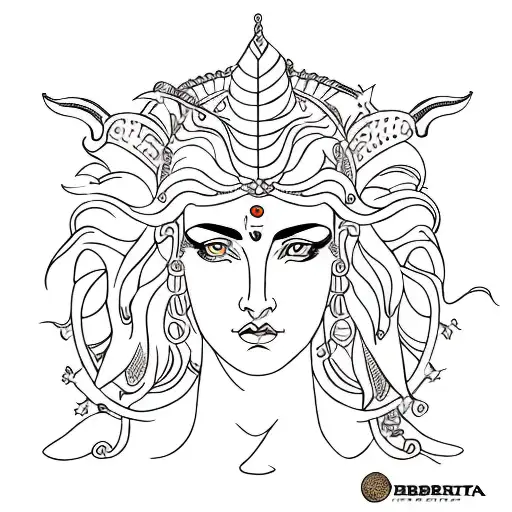 liberta roman godess expressing  freedom, travelling around the world, whith a reference to astro lion  ultra realistic  tattoo design idea