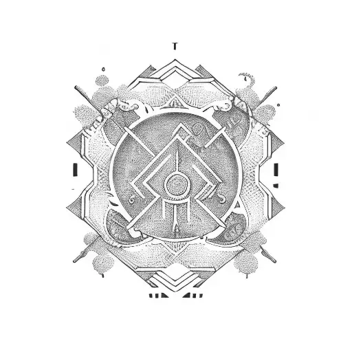 Vietnamese symbol related to travel and new life tattoo design idea