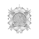 Vietnamese symbol related to travel and new life tattoo design idea
