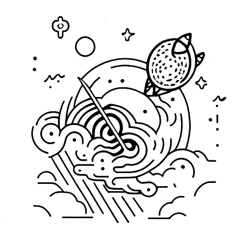 meteor  tattoo design idea