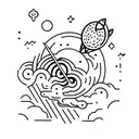 meteor  tattoo design idea