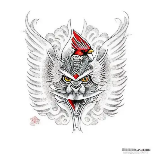 Cardinal tattoo design idea