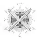   a cross with the words (Deus ubique est)  tattoo design idea