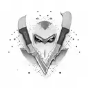 knife gang street tattoo design idea