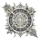 roman numerals of April 4th 2022 tattoo design idea