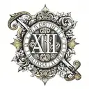 roman numerals of April 4th 2022 tattoo design idea