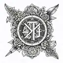 roman numerals of April 4th 2022 tattoo design idea