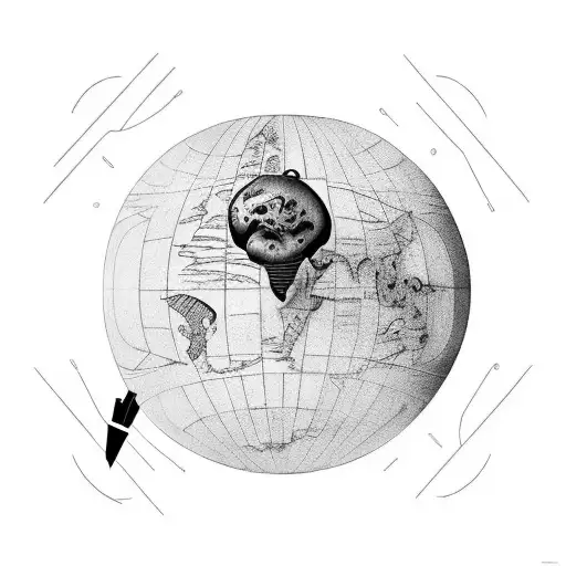 titan holding the globe tattoo design idea
