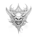 devil vs angel  tattoo design idea