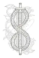 DNA helix with hammer and sickle tattoo design idea
