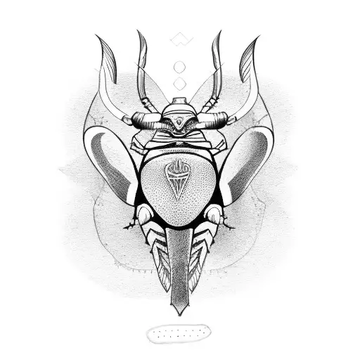 horus beetle tattoo design idea