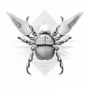 horus beetle tattoo design idea